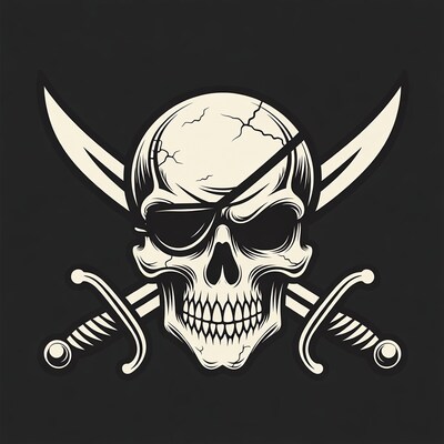 Pirate Skull with Crossed Swords
