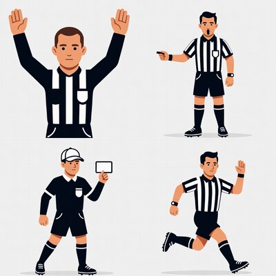 Soccer Referee Vector Illustrations