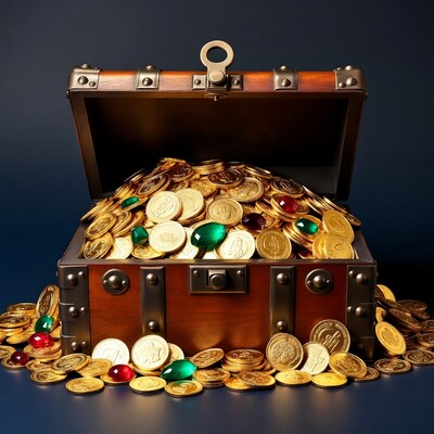 Open Treasure Chest with Gold Coins
