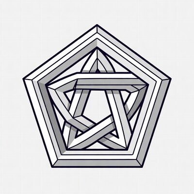Impossible Pentagram Optical Illusion