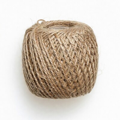 Twine Ball on White Background