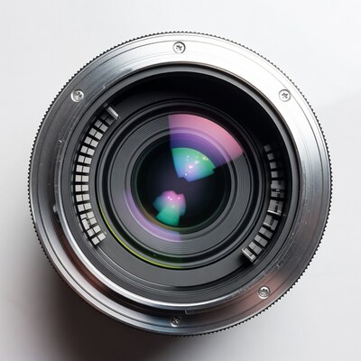 Camera Lens Close-Up View