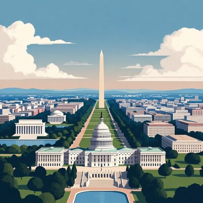 Washington DC National Mall Aerial View