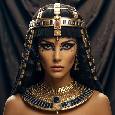 Egyptian Queen with Gold Headdress