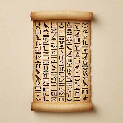 Ancient Egyptian Papyrus Scroll