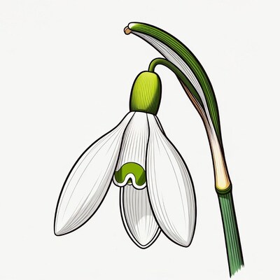 Snowdrop flower illustration