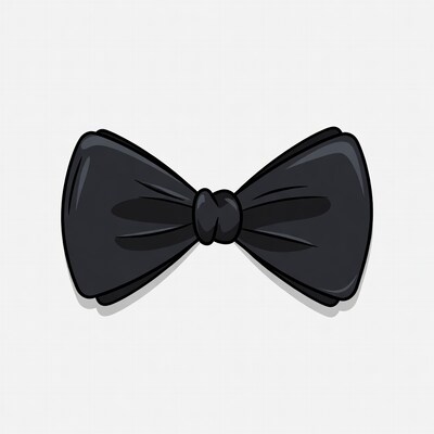 Black bow tie illustration