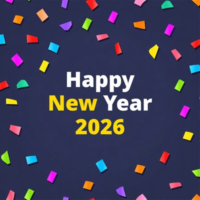 Happy New Year 2026 Confetti