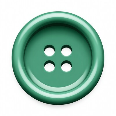 Green sewing button