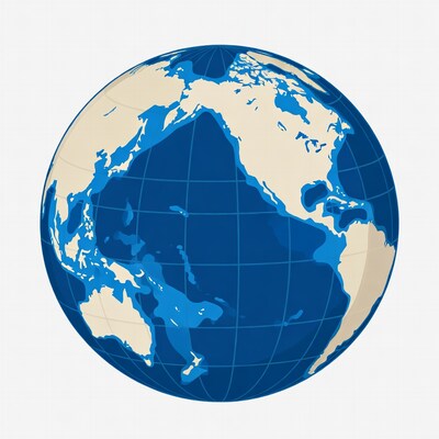 Colorful Illustrated Earth Globe