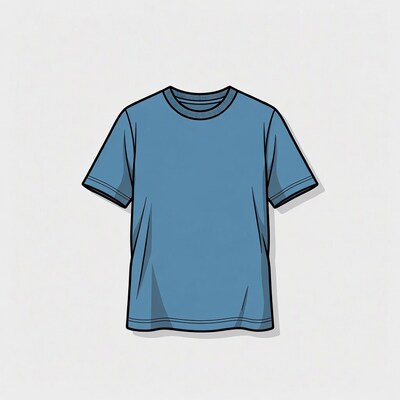 Blue T-shirt illustration