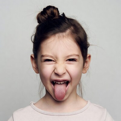 Girl sticking out tongue