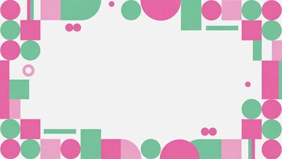 Colorful Geometric Shapes Frame