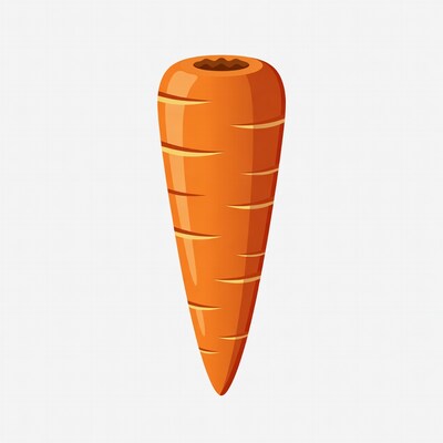 Cartoon carrot isolated background