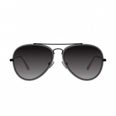 Black aviator sunglasses illustration