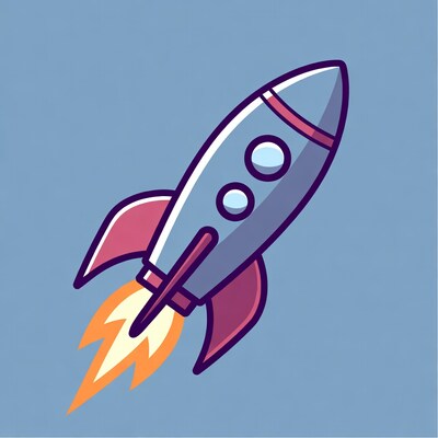 Rocket launching with flames