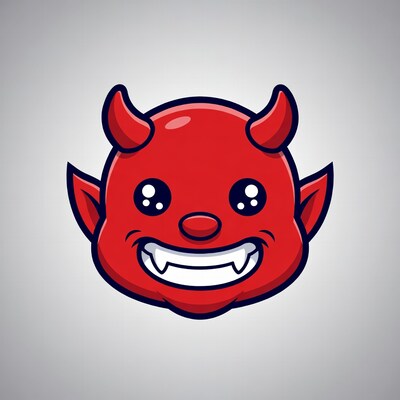Cute Cartoon Devil Smiling