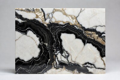 Black White Gold Marble Texture