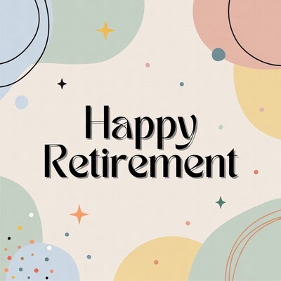 Happy Retirement Illustration