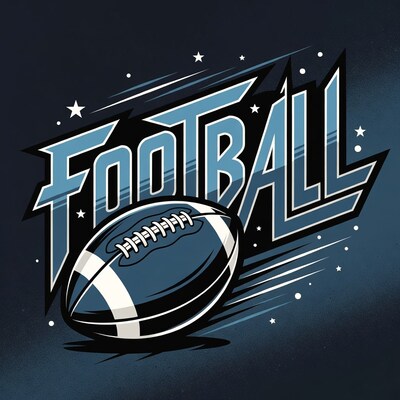Football Illustration with Stars