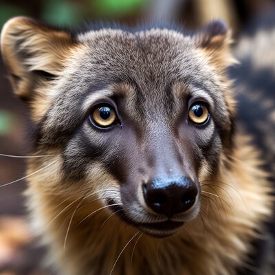 Closeup of Banded Linsang Face