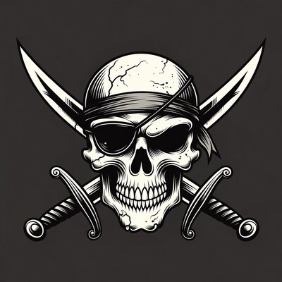 Pirate Skull with Crossed Swords