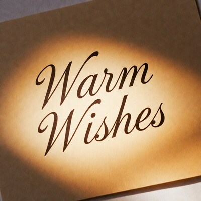 Warm Wishes on Brown Envelope