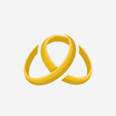 Interlocked Gold Wedding Rings