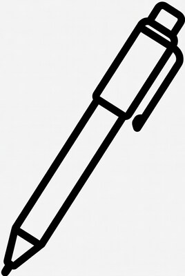 Black line pen icon