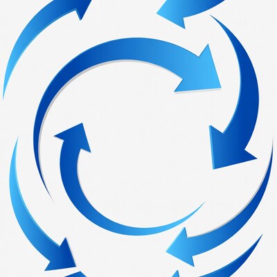 Circular Blue Arrows Illustration