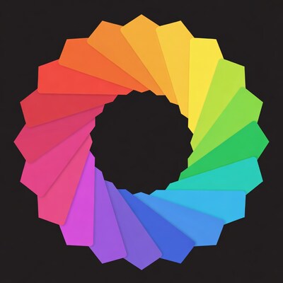 Color Wheel Fan Illustration