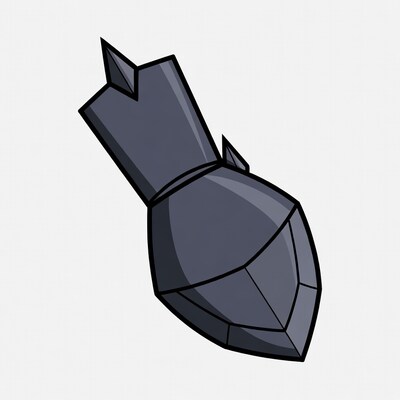 Cartoon Bomb on White Background
