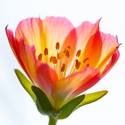 Pink California Poppy Flower Closeup