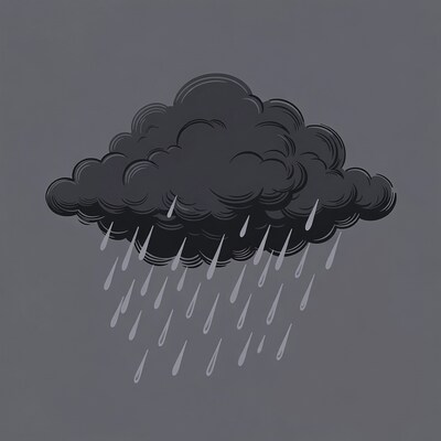 Dark rain cloud illustration