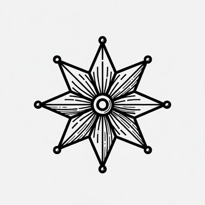 Eight-pointed star illustration
