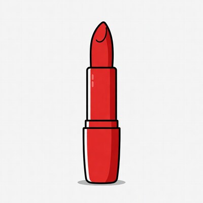 Red lipstick illustration
