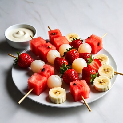 Fruit Skewers with Dip