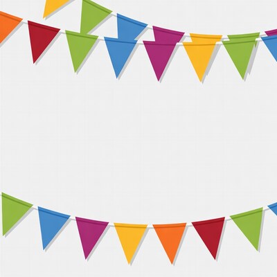 Colorful Triangular Party Bunting Flags