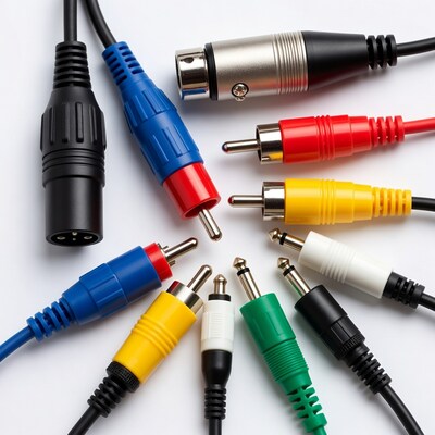 Assortment of Audio Video Cables