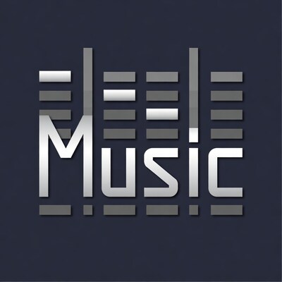 Music Text with Sound Bars