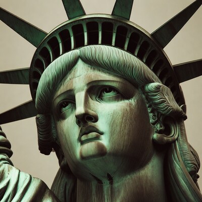 Close-up Statue of Liberty face