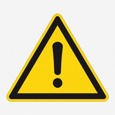 Yellow Exclamation Mark Warning Sign