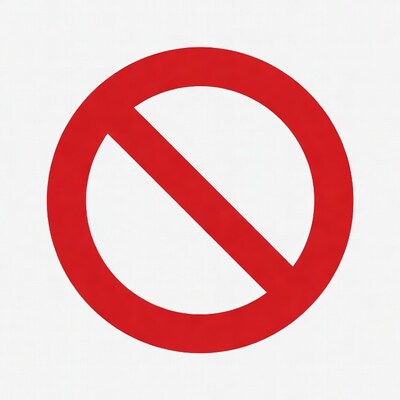 Red prohibition sign