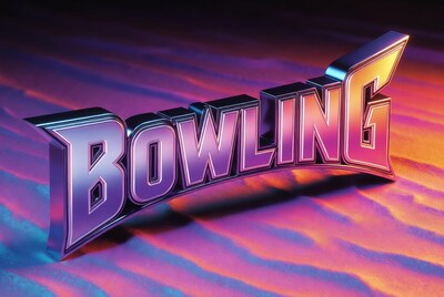 3D Neon Bowling Text