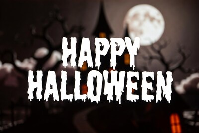 Happy Halloween Dripping Text