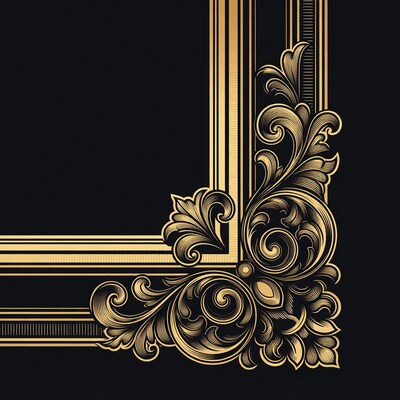 Ornate Gold Frame Corner