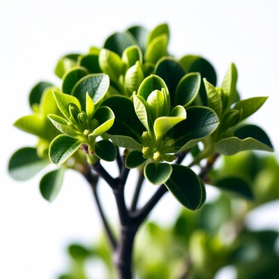Jade Plant with New Leaves