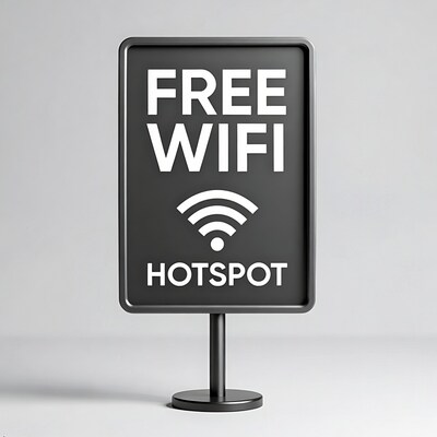 Free WiFi Hotspot Sign