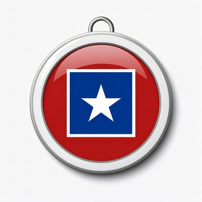 Texas Flag Dog Tag Pendant