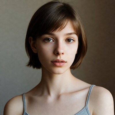 Young woman with bob haircut